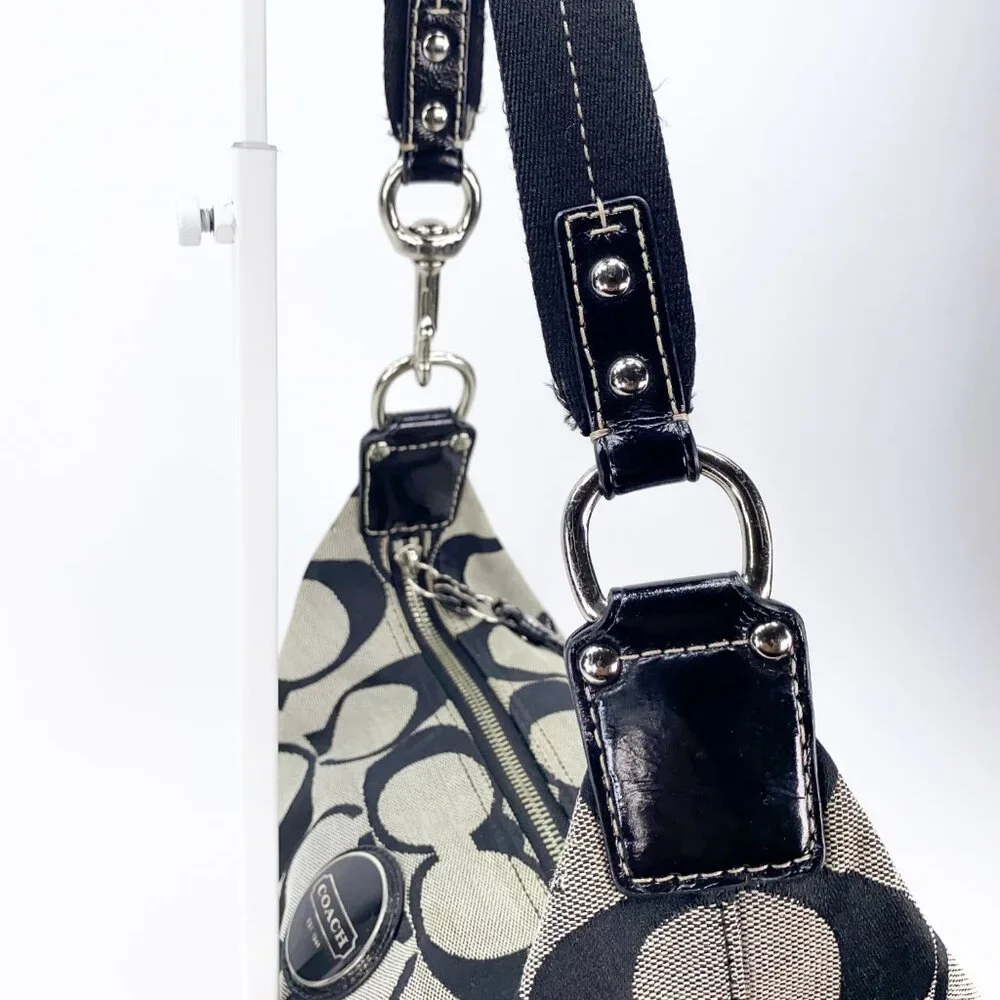 COACH Hobo Signature Stripe Canvas Shoulder bag - E1094-F15197 - Picture 15 of 15